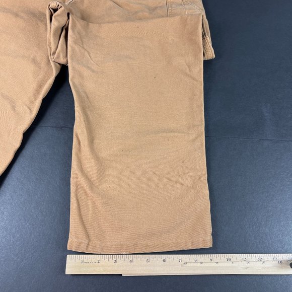Carhartt Jeans 38x30 Brown Faded Dungaree Fit Carpenter Workwear Denim Tag 38x30 - Picture 11 of 16